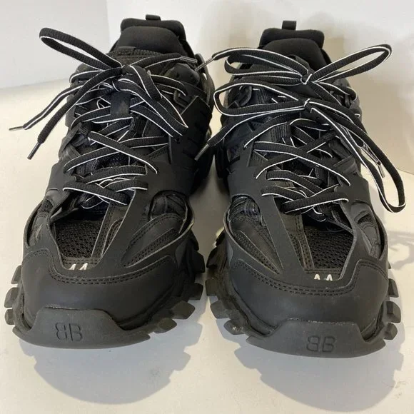 Balenciaga Black Track Trainers Mesh & Nylon Men’s Size 11 US 44 EUR with Bag - Picture 10 of 12